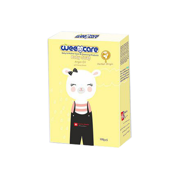 صابون-بچه-وی-کر-حاوی-روغن-آرگان-و-عصاره-عسل-100-گرم---WeeCare-Baby-Soap-Argan-oil-100-g