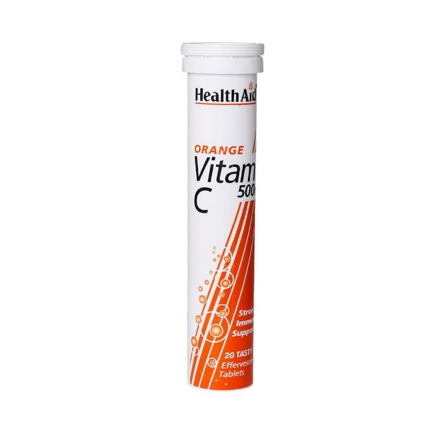 قرص-جوشان-ویتامین-C-500-میلی-گرم-هلث-اید-20-عدد---health-aid-vitamin-C-500mg-20-Effervescent-Tablets