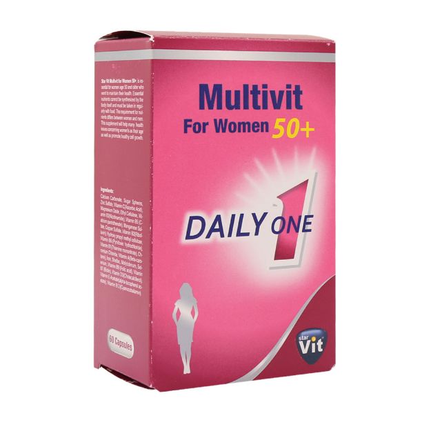 کپسول-مولتی-ویت-بانوان-بالای-50-سال-استار-ویت-60-عدد---Star-Vit-Multivit-For-Women-50+-60-Caps