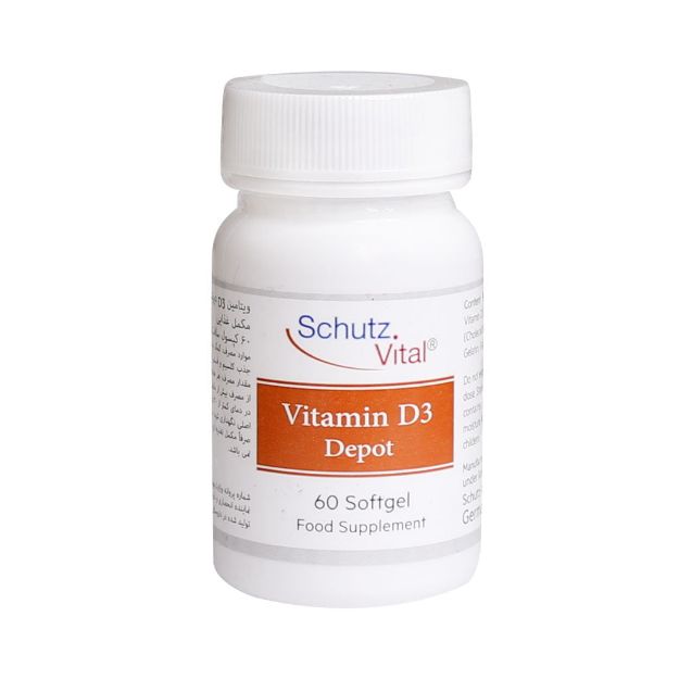 سافت-ژل-ویتامین-D3-4000-واحد-دپوت-شوتس-ویتال-60-عدد---Schutz-Vital-Vitamin-D3-Depot-Softgel-60-Softgels