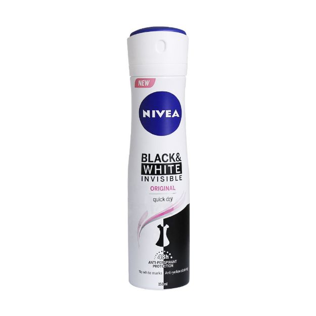 اسپری-ضد-تعریق-زنانه-بلک-اند-وایت-نیوآ-150-میلی-لیتر---Nivea-Black-and-White-Invisible-Anti-Perspirant-Spray-150-ml