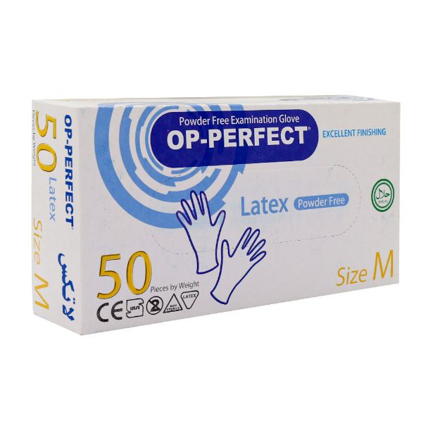 دستکش-لاتکس-بدون-پودر-اپی-پرفکت-سایز-مدیوم-50-عدد---Op-Perfect-Latex-Powder-Free-Glove-Size-M-50-Pieces