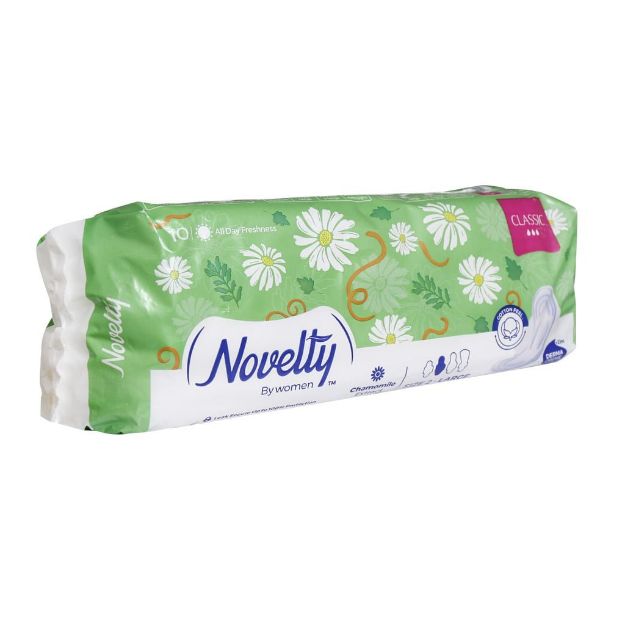 نوار-بهداشتی-کتانی-سایز-بزرگ-کلاسیک-ناولتی-بسیار-ضخیم-10-عدد---Novelty-Classic-Women-Pad-Cotton-Feel-10-pads