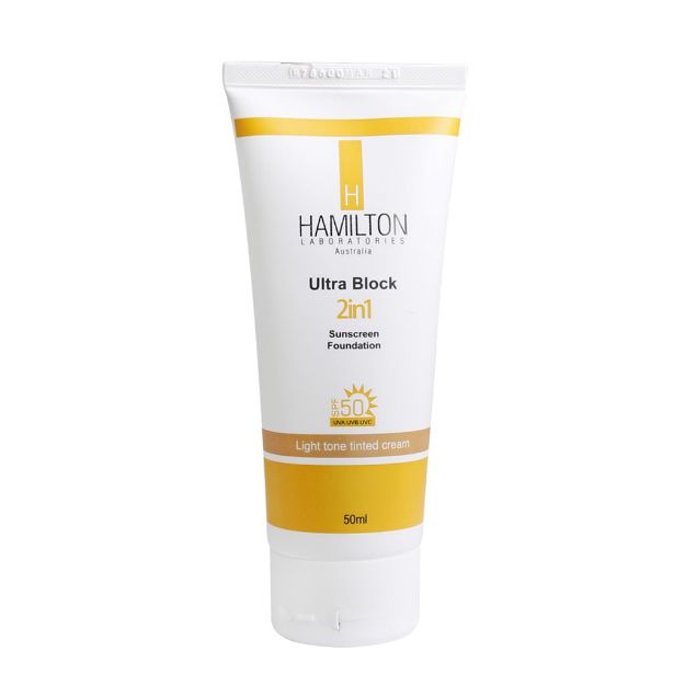 کرم-ضد-آفتاب-رنگی-2-در-1-پوست‌-معمولی-تا-خشک-SPF50-همیلتون-مدل-اولترا-بلاک-50-میلی-لیتر---Hamilton-2-In-1-Ultra-Block-For-normal-to-dry-skin-50-ml