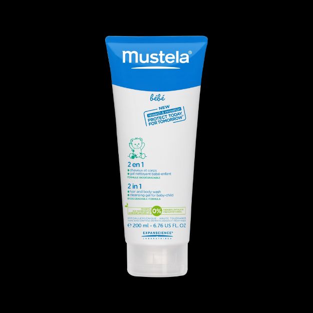 شامپو-۲-در-۱-سر-و-بدن-نوزادان-موستلا-۲۰۰-میلی-لیتر---Mustela-2-In-1-Hair-And-Body-Wash-200-ml