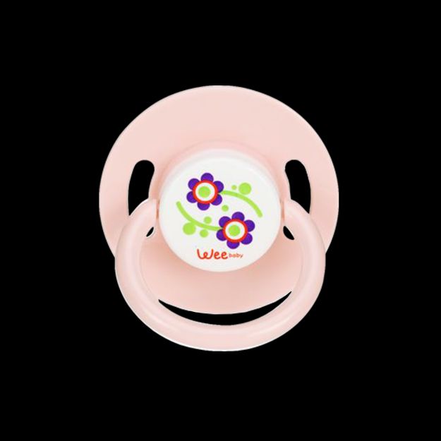 پستانک-سرگرد-شماره-۳-وی-بیبی-مناسب-کودکان-۱۸-ماه-به-بالا-کد-۸۵۷---Wee-Baby-Round-Soother-Covered-With-Handle-Code-857