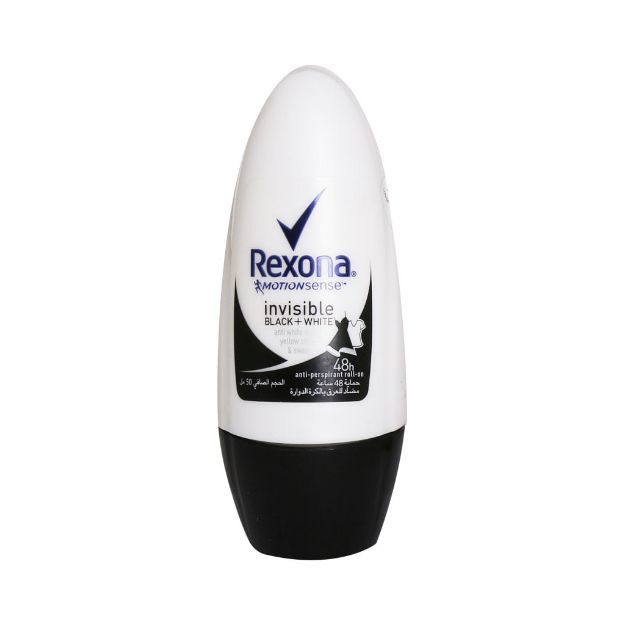 رول-ضد-تعریق-زنانه-رکسونا-اینویزیبل-بلک-اند-وایت-50-میلی-لیتر---Rexona-Invisible-Black-&-White-Roll-On-Deodorant-For-Wemon-50-ml