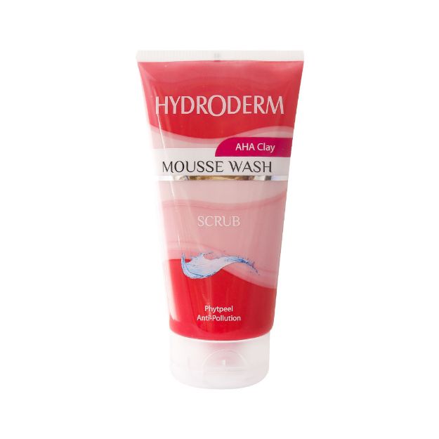 موس-واش-رسی-اسکراب-و-ساینده-پوست-صورت-هیدرودرم-150-میلی-لیتر---Hydroderm-AHA-Clay-Mousse-Wash-150-ml