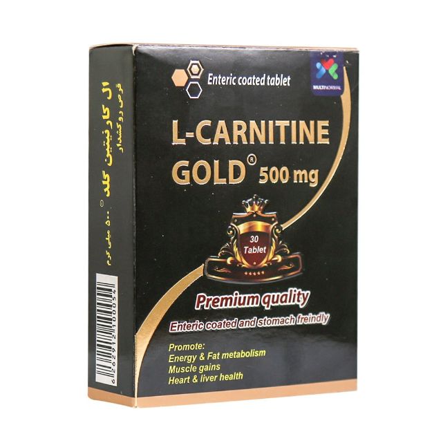 قرص-ال-کارنیتین-گلد-500-میلی-گرمی-مولتی-نرمال-30-عدد---Multi-Normal-L-Carnitine-Gold-Tablet-30-Tabs