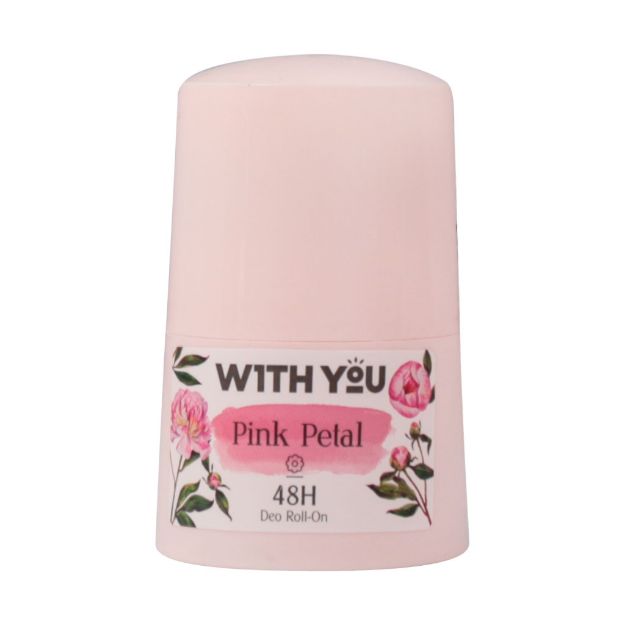 رول-ضد-تعریق-زنانه-ویت-یو-مدل-Pink-Petal-حجم-50-میلی-لیتر---With-you-Deo-Roll-on-Pink-Petal-50-ml