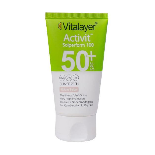 کرم-ضد-آفتاب-SPF50-پوست-چرب-اکتی-ویت-ویتالیر-40-میلی-لیتر---Vitalayer-SPF50-Activit-Sunscreen-Cream-For-Oily-Skin-40-ml