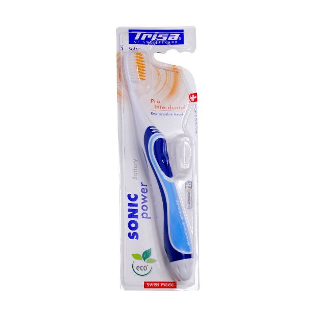مسواک-باطری-خور-سونیک-پاور-پرو-اینتردنتال-تریزا-با-برس-نرم---Trisa-Battery-Sonic-Power-Interdental-Pro-Soft-Toothbrush
