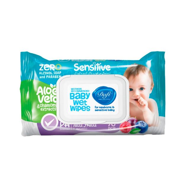 دستمال-مرطوب-کودک-آلوئه-ورا-دافی-مناسب-پوست-حساس-70-عدد---Dafi-Baby-Wet-Wipes-For-Sensitive-Skins-70pcs