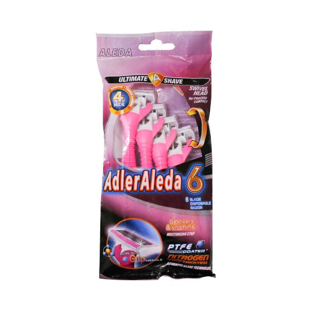 خودتراش-شش-تیغه-ادلر-الدا-4-عددی---Adler-Aleda-Razor-6-Blades-4-Pcs
