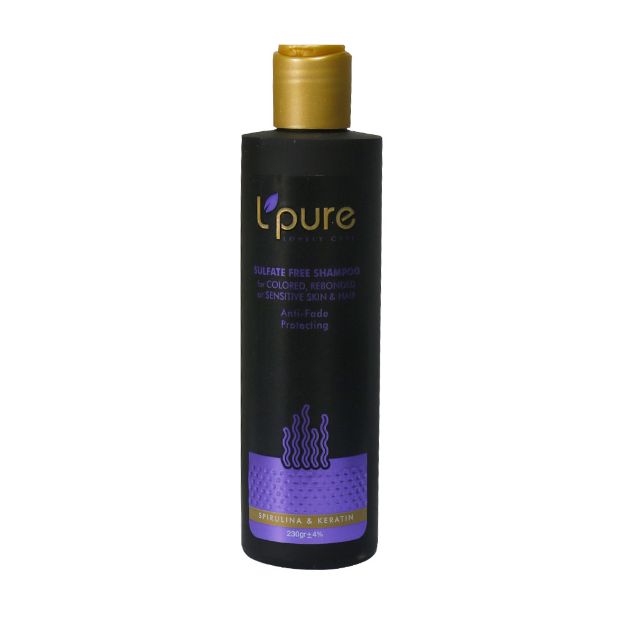 شامپو-بدون-سولفات-لپیور-مناسب-موهای-رنگ-یا-کراتینه-شده-230-گرم---Lpure-Sulfate-Free-Shampoo-230-g