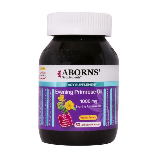 کپسول-ژلاتینی-روغن-گل-مغربی-1000-میلی-گرم-ابورنز-50-عدد---Aborns-Evening-Primrose-Oil-1000-mg-50-Soft-Gelatin-Capsules