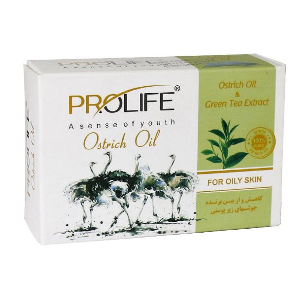 صابون-روغن-شتر-مرغ-پرولایف-حاوی-عصاره-چای-سبز-100-گرم---Prolife-Ostrich-Oil-and-Green-Tea-Extract-Soap-100-gr