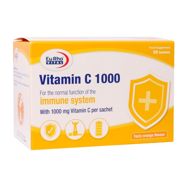 ساشه ویتامین C 1000 میلی گرم یوروویتال 30 عدد - Eurhovital Vitamin C 1000 mg Sachets