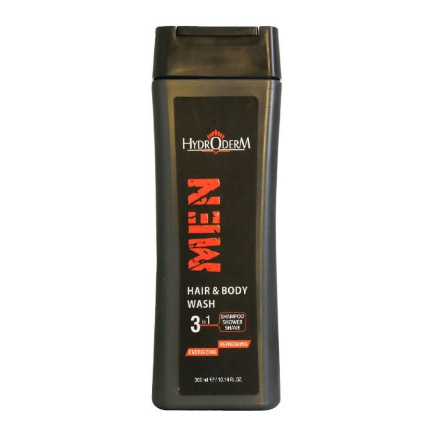 شامپو-انرژی-بخش-3-در-1-آقایان-هیدرودرم-300-میلی-لیتر---Hydroderm-3-in-1-Shampoo-Shower-Shave-Energizing-300-ml