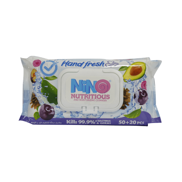 دستمال-مرطوب-دست-و-صورت-نینو-مدل-هند-فرش-۷۰-عدد---NiNo-Hand-&-face-nutritious-and-moisturizing-cleaner-wet-wipes-70-Pcs