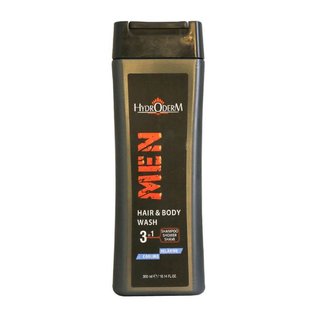 شامپو-آرامش-بخش-3-در-1-آقایان-هیدرودرم-300-میلی-لیتر---Hydroderm-3-In-1-Shampoo-Shower-Shave-Cooling-and-Relaxing-300-ml