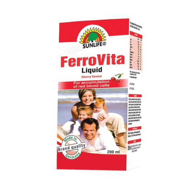 شربت فرو ویتا سان لایف 200 میلی لیتر - Sunlife Ferrovita Liquid 200 ml