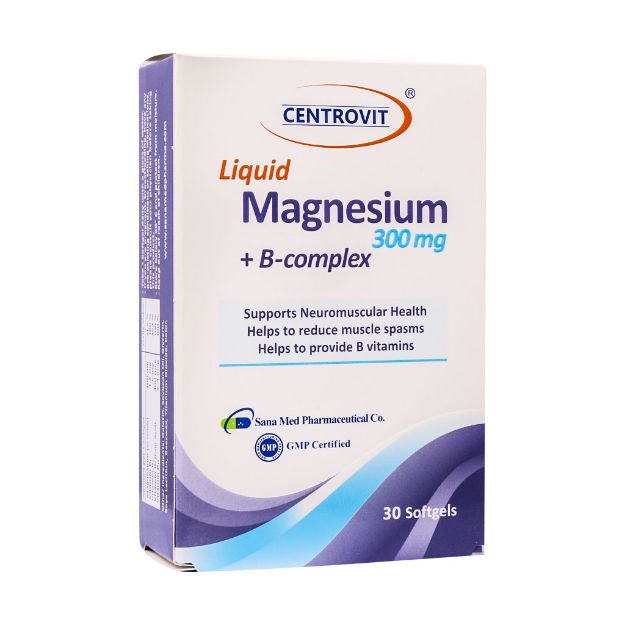 سافت-ژل-لیکوئید-منیزیم-300-میلی-گرم-و-ب-کمپلکس-سنتروویت-30-عدد---Centrovit-Liquid-Magnesium-300-mg-And-B-Complex-30Softgels