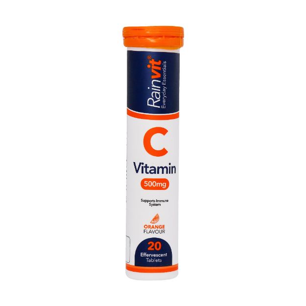 قرص-جوشان-ویتامین-C-500-میلی-گرم-رین-ویت-20-عدد---Rainvit-Vitamin-C-500-Mg-20-Effervescent-Tablets