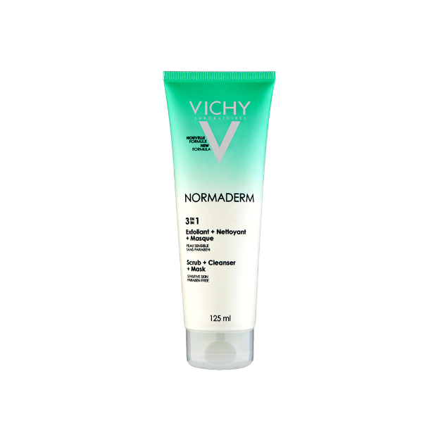 ماسک-اسکراب-پاک-کننده-۳-منظوره-نورمادرم-ویشی-۱۲۵-میلی-لیتر---Vichy-Normaderm-3in1-Mask-Scrub-125-ml