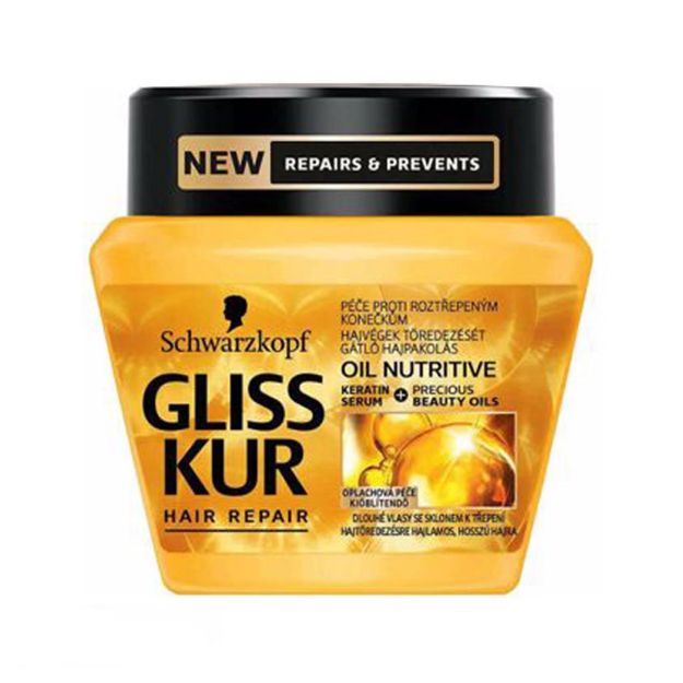ماسک-مو-ترمیم-کننده-و-مغذی-مو-گلیس-حجم-300-میلی-لیتر---GLISS-Oil-Nutritive-Hair-Mask-300-ml