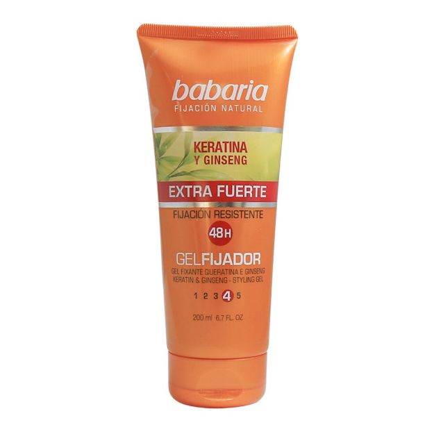 ژل-قوی-مو-باباریا-حاوی-کراتین-و-جینسینگ-200-میلی-لیتر---Babaria-Extra-Fuerte-Hair-Gel-200-ml