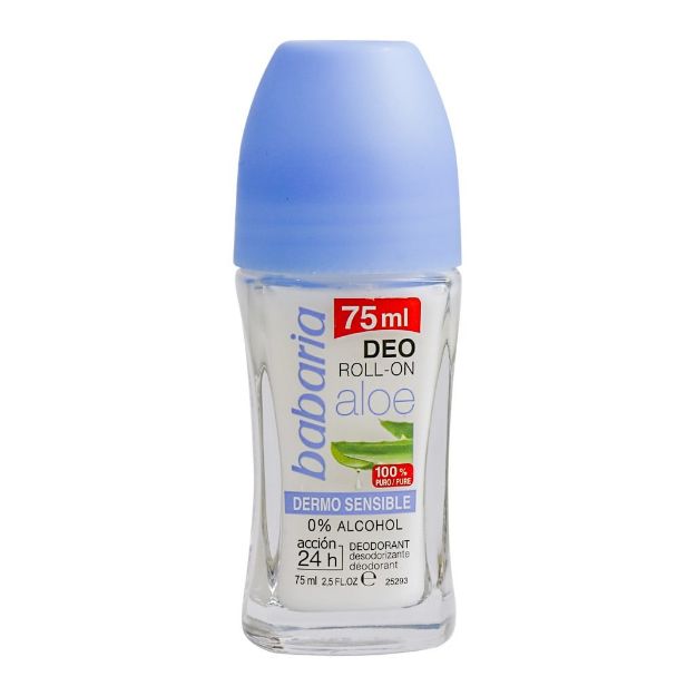 رول-ضد-تعریق-زنانه-آلوئه-ورا-درمو-باباریا-75-میلی-لیتر---Babaria-Dermo-Sensible-Aloe-Deo-Roll-On-75-ml