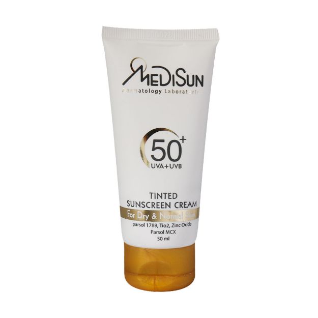 کرم-ضد-آفتاب-رنگی-SPF50-مدیسان-مناسب-پوست-معمولی-و-خشک-۵۰-میلی-لیتر---Medisun-Tinted-Sunscreen-Cream-SPF50-50-ml