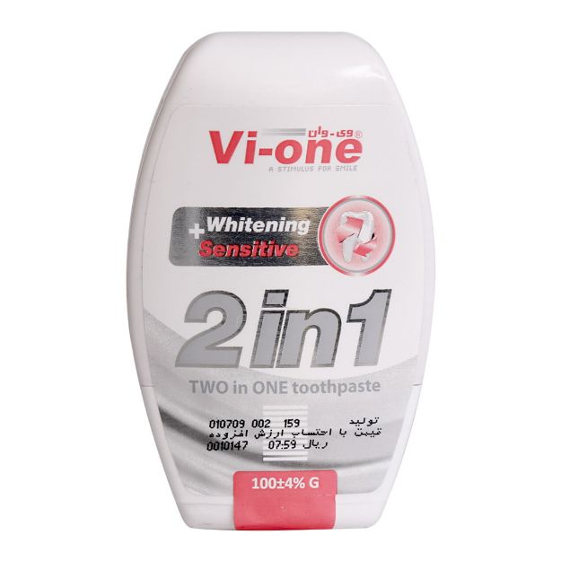 خمیر-دندان-1×2-وی-وان-سفید-کننده-و-ضد-حساسیت-100-گرم---Vi-One-2-in-1-Toothpaste-Whitening-+-Sensitive-100-g