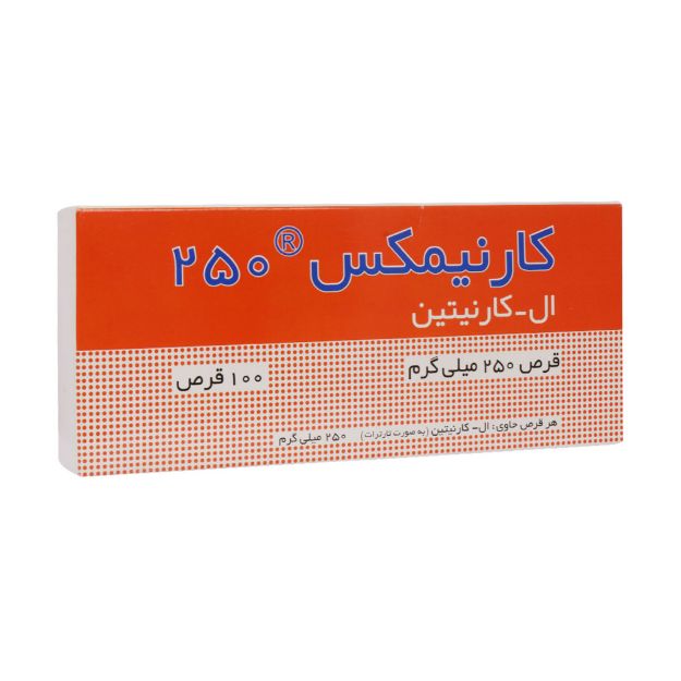 قرص-کارنیمکس-ال-کارنیتین-250-میلی-گرم-شهر-دارو-100-عدد---Shahr-darou-Carnimex-250-L-Carnitine-100-Tabs