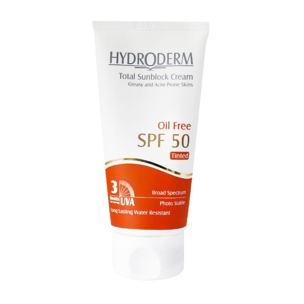 ضد-آفتاب-رنگی-فاقد-چربی-هیدرودرم-SPF50-مناسب-پوست-های-چرب-و-آکنه-دار-۵۰-میلی-لیتر---Hydroderm-Total-Sunblock-Cream-Oil-Free-Tinted-SPF50-For-Greasy-And-Acne-Prone-Skins-50-ml