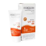 ضد-آفتاب-رنگی-فاقد-چربی-هیدرودرم-SPF50-مناسب-پوست-های-چرب-و-آکنه-دار-۵۰-میلی-لیتر---Hydroderm-Total-Sunblock-Cream-Oil-Free-Tinted-SPF50-For-Greasy-And-Acne-Prone-Skins-50-ml