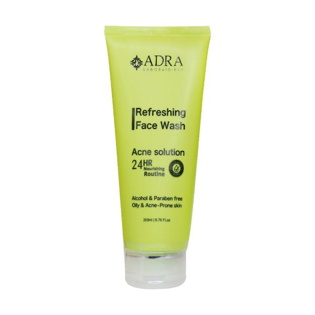 ژل-شستشوی-صورت-آدرا-مناسب-پوست-چرب-و-آکنه-ای-200-میلی-لیتر---Adra-Refreshing-Face-Wash-Greasy-&-Combination-200-ml