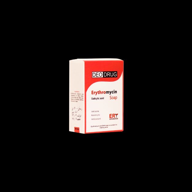 صابون-اریترومایسین-دئودراگ-مناسب-پوست-های-چرب-و-آکنه-ای-۹۰-گرم---Deo-Drug-Erythromycin-Soap-90-g