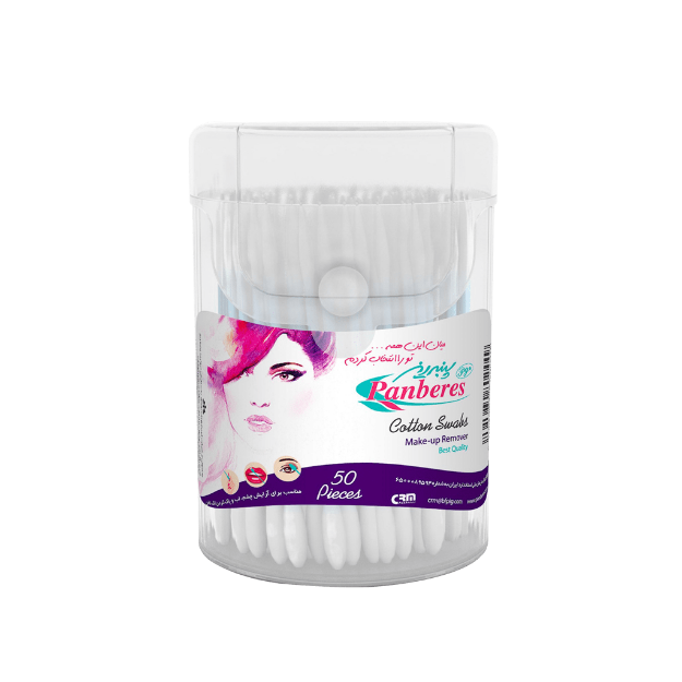 گوش-پاک-کن-آرایشی-پنبه-ریز-۵۰-عددی---Panberes-Cotton-Buds-50-Pcs