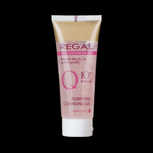 ژل-شوینده-صورت-کیوتن-رگال-مناسب-پوست-های-خشک-و-حساس-۱۰۰-میلی-لیتر---Regal-Q10-Purifying-Cleansing-Gel-100-ml