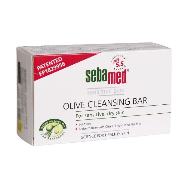 پن-پاک-کننده-زیتون-سبامد-مناسب-پوست-های-خشک-و-حساس-۱۰۰-گرم---Sebamed-olive-Cleansing-Bar-For-Sensitive-and-dry-Skin-100-g