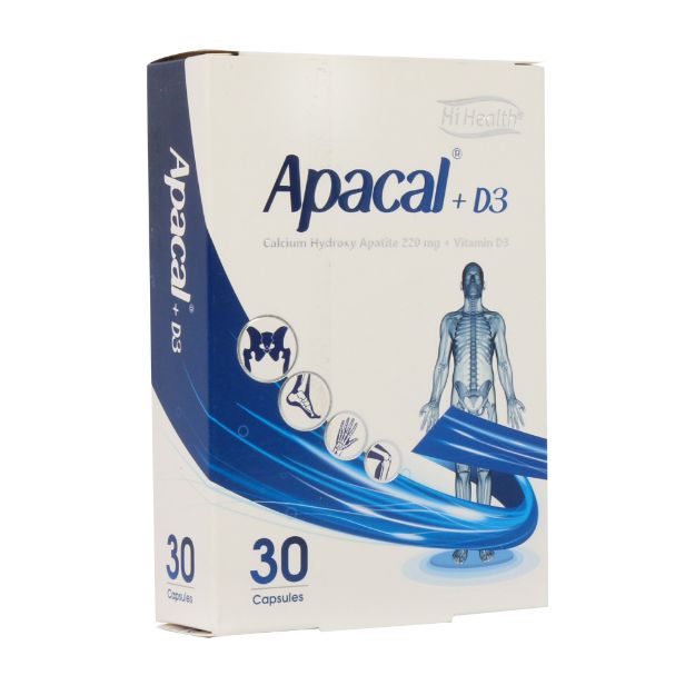 کپسول آپاکل و ویتامین D3 های هلث 30 عدد - Hi Health Apacal And Vitamin D3 30 Capsules