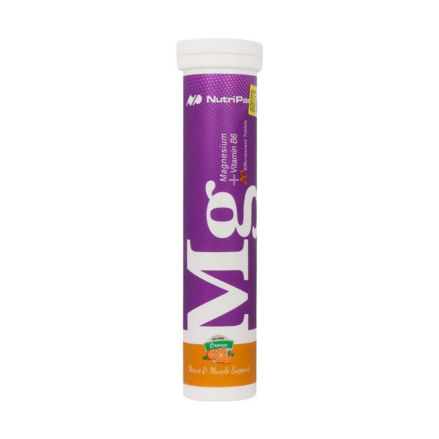 قرص-جوشان-منیزیم-و-ویتامین-B6-نوتری-پاد-20-عدد---Nutri-Pad-Mg-And-Vit-B6-20-Effervescent-Tabs