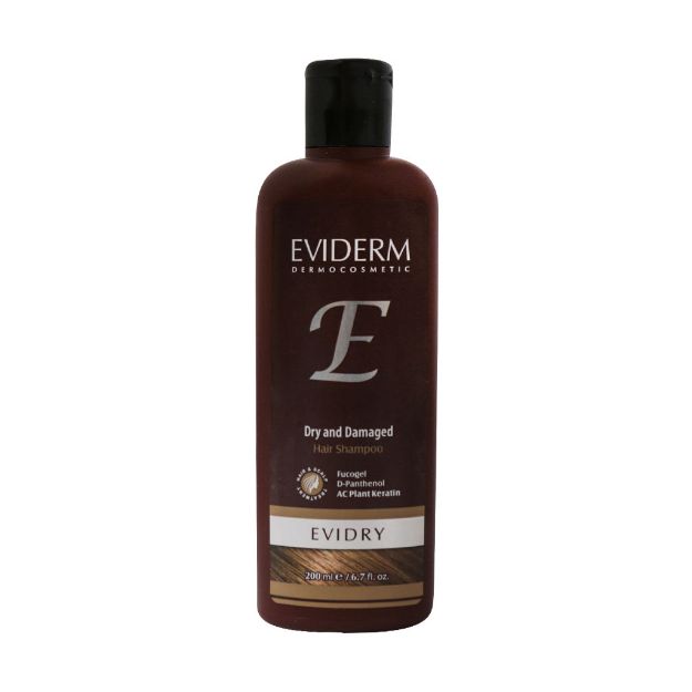 شامپو اویدرای اویدرم مناسب موهای خشک و آسیب دیده 200 میلی لیتر - Eviderm Evidry Shampoo 200 ml