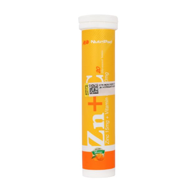 قرص-جوشان-زینک-و-ویتامین-C-1000-میلی-گرم-نوتری-پاد-20-عدد---Nutri-Pad-Zinc-And-C-1000-mg-20-Effervescent-Tabs