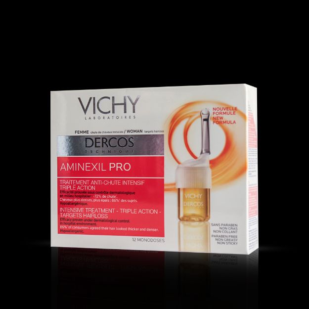 محلول-ضد-ریزش-آمینکسیل-پرو-ویشی-مخصوص-بانوان-۶-میلی-لیتر---Vichy-Dercos-Aminexil-Pro-For-Women-6-ml