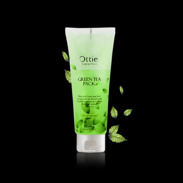 ماسک-چای-سبز-اوتی-مناسب-پوست-های-چرب-و-دارای-جوش-۱۵۰-میلی-لیتر---Ottie-Green-Tea-Pack-For-Oily-Skins-150-ml