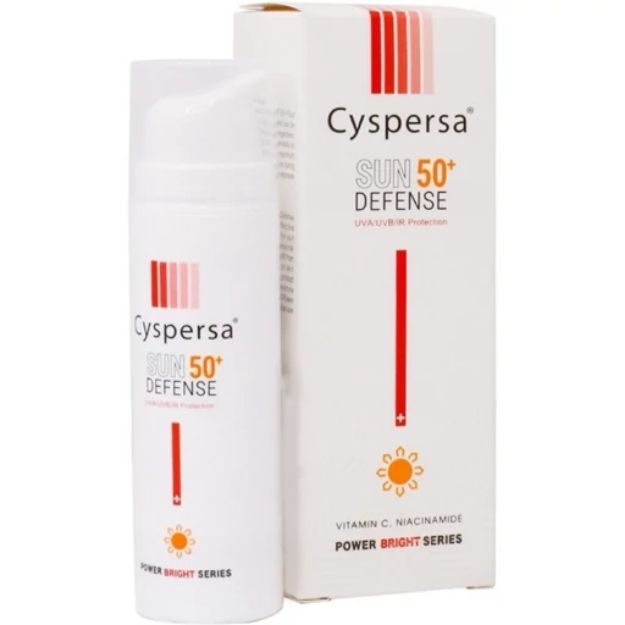 ضد آفتاب فلوئیدی سیسپرسا مدل Sun Defence با SPF50 مناسب انواع پوست حجم 50 میلی لیترCyspersa Sun Defence Anti Spot And Lightening 50 ml
