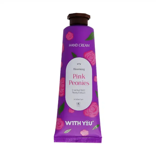 کرم مرطوب کننده دست ویت یو حاوی عصاره گل پیونی 50 میلی لیتر With You Pink Peonies Hand Cream 50 ml